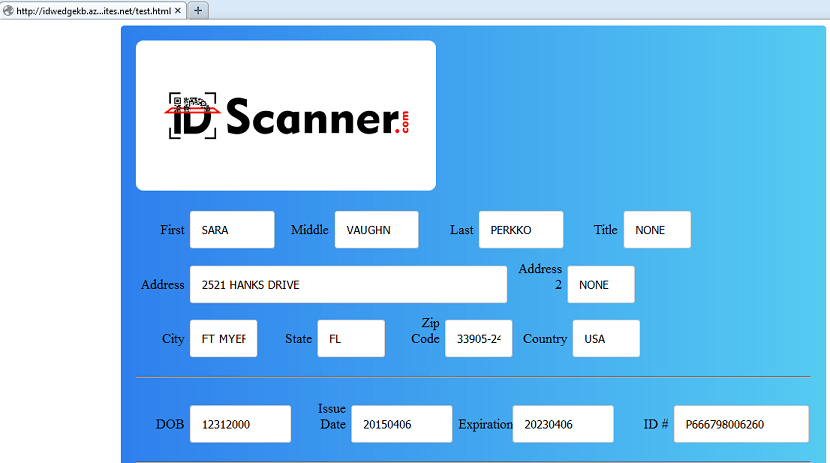 IDWedgeKB Demo Web page - Tokenworks Support